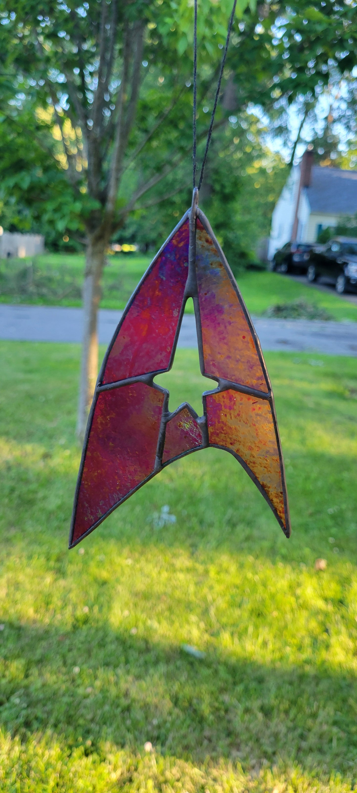 Engineering/Command Red Federation Insignia Stained Glass