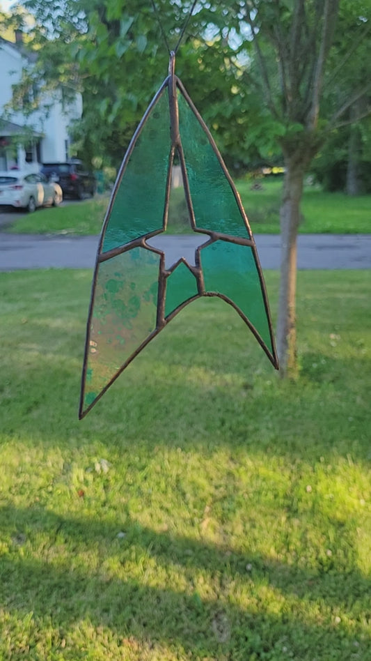 Science Blue Federation Insignia Stained Glass