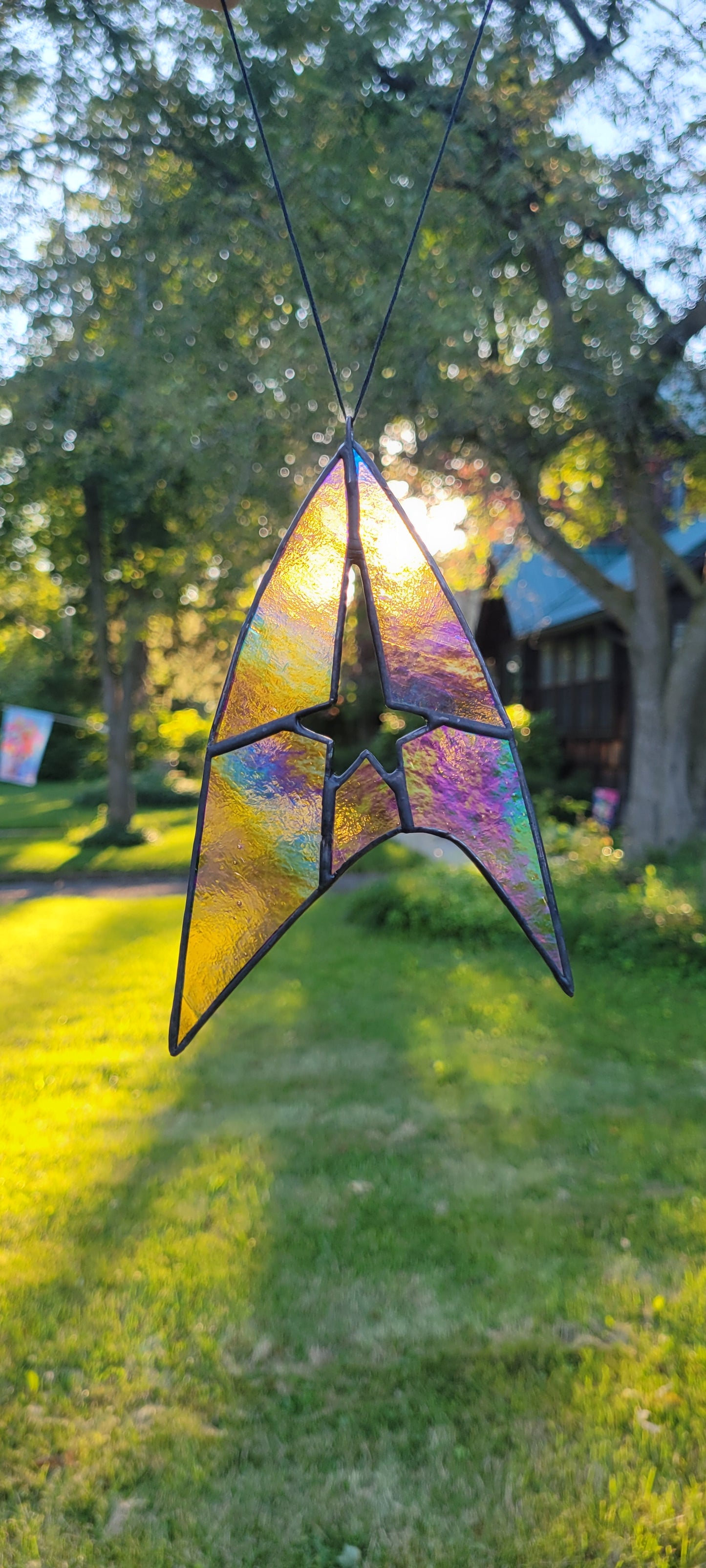Command/Tactical Gold Federation Insignia Stained Glass