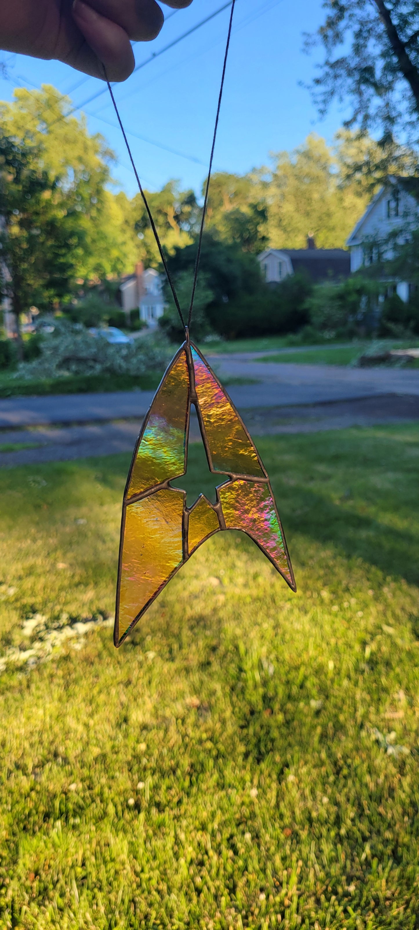Command/Tactical Gold Federation Insignia Stained Glass
