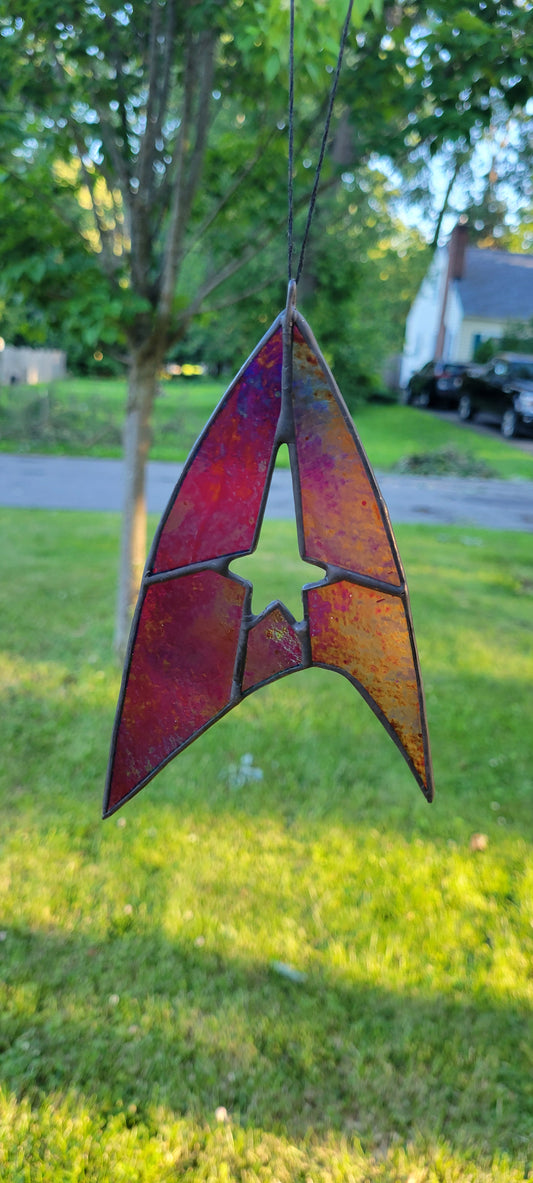 Engineering/Command Red Federation Insignia Stained Glass