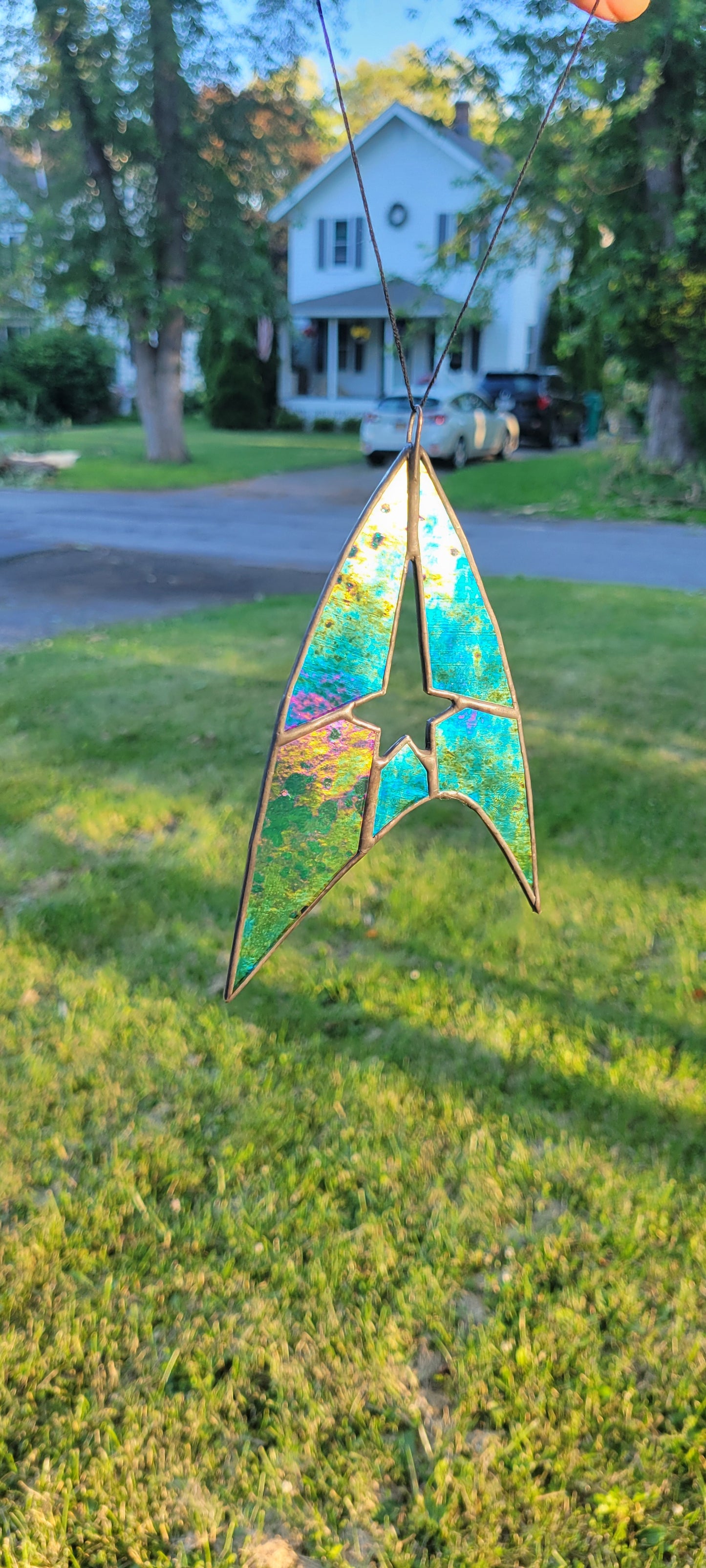 Science Blue Federation Insignia Stained Glass