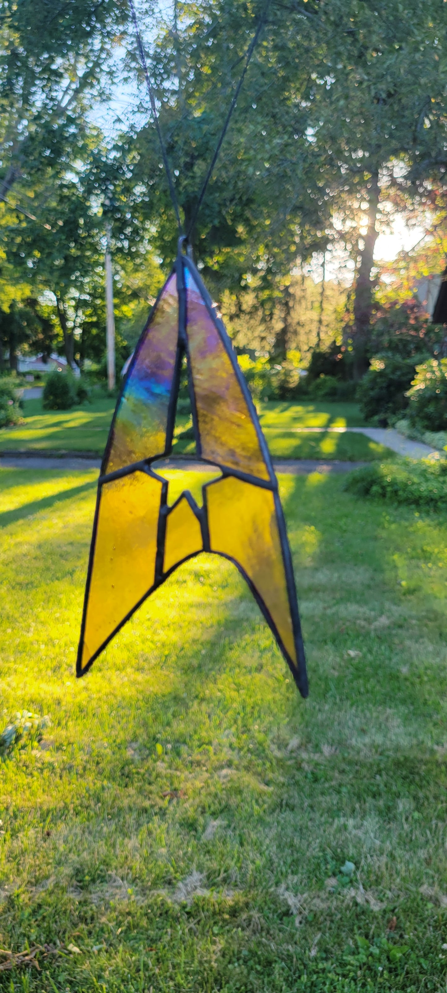 Command/Tactical Gold Federation Insignia Stained Glass
